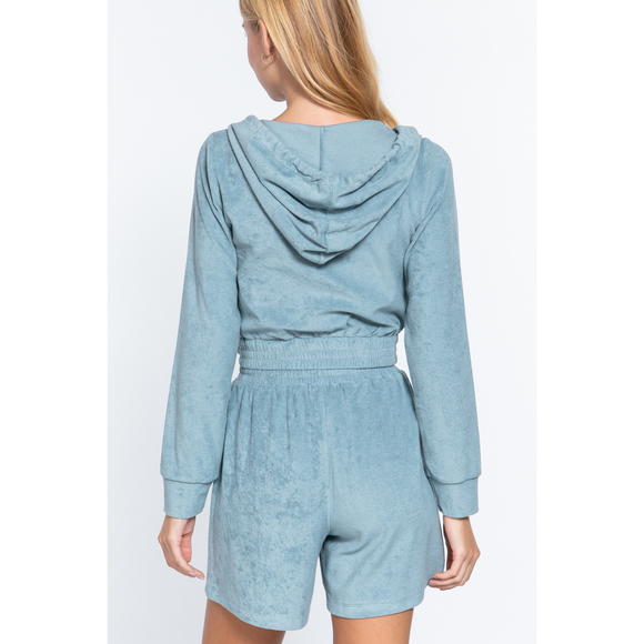 Hoodie Terry Towelling Jacket - Picture 5 of 8